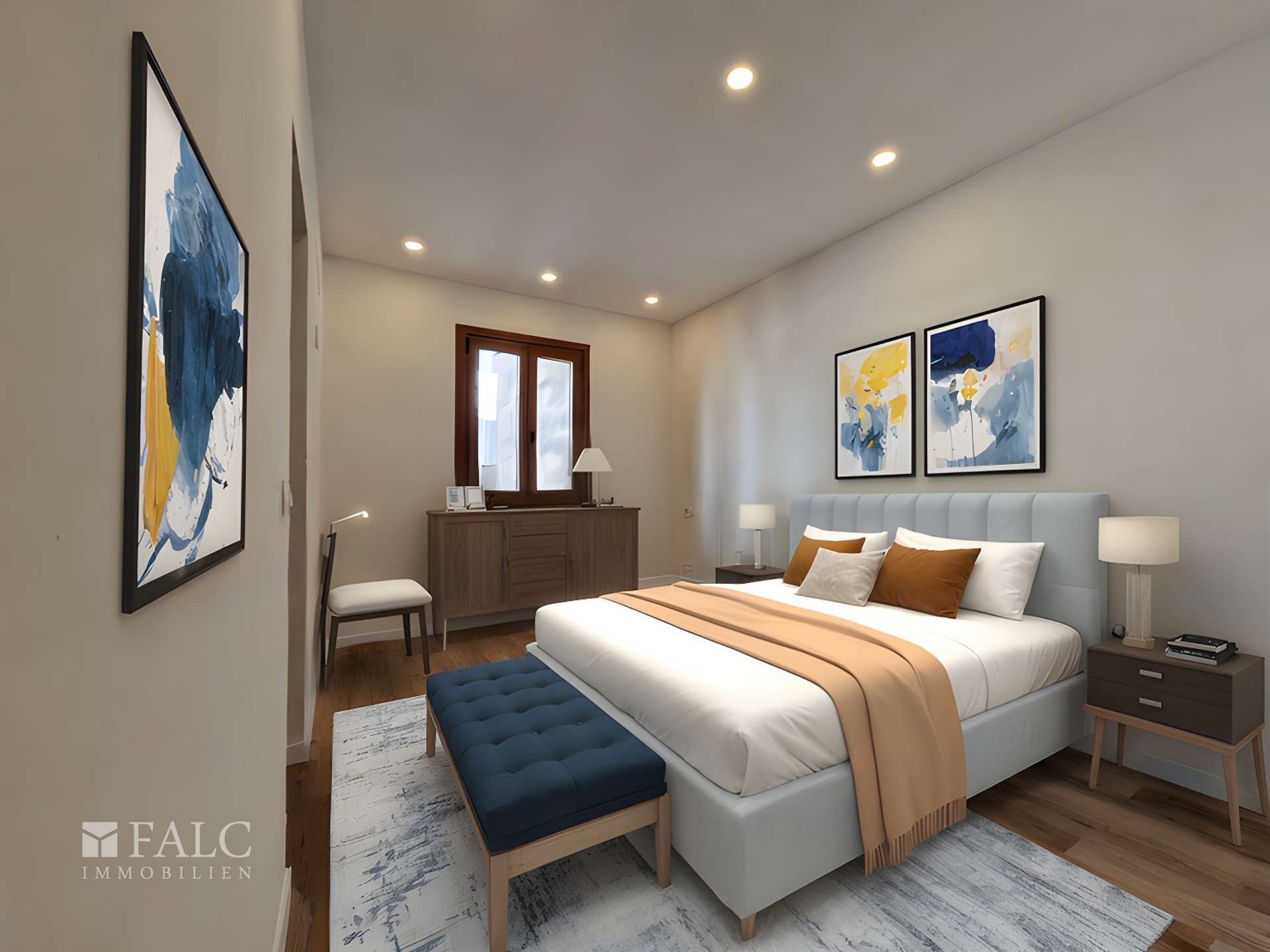 Schlafzimmer virtuell eingerichtet 